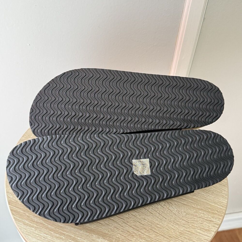 NWT Torotto Mens Slides with Cork Footbed Open Toe Flat Sandals,Black, Size 44 - Picture 11 of 16